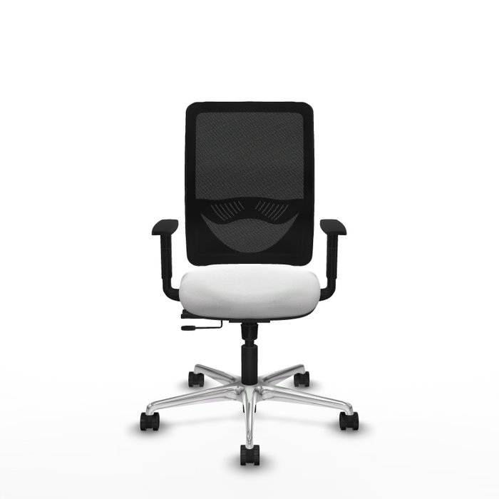 PIQUERAS Y CRESPO Silla de oficina Zulema con mecanismo Sincro/Traslack, Blanco y Negro