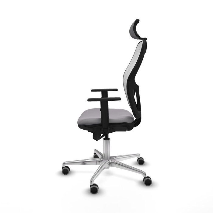 PIQUERAS Y CRESPO Silla de oficina Jorquera con mecanismo Sincro, Gris y Blanco
