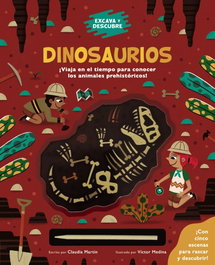 BRUÑO Excava y descubre: Dinosaurios, Claudia Martin - BRUÑO
