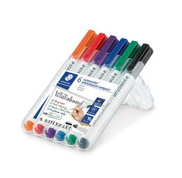 Marcador Pizarra Staedtler 341 Lumocolor Conico Compact Box De 6