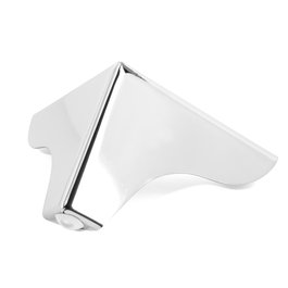 Q&Q Pata Metal Aspen H100 120x120 Acabado Cromo Y Negro Para Sofá