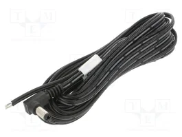 ESPE Cable de alimentación plano DC 5,5/2,5 con conector angular, 5m
