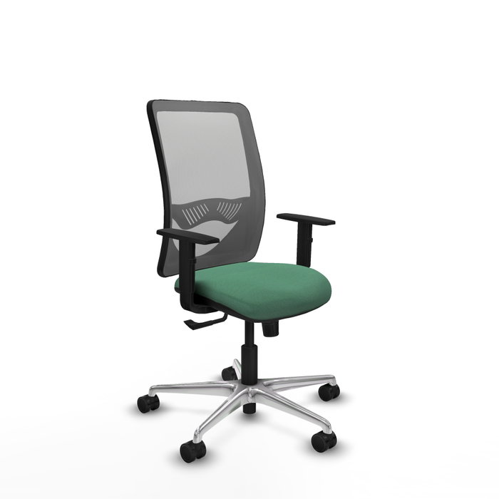 PIQUERAS Y CRESPO Silla de oficina Zulema con mecanismo Sincro, Verde esmeralda y Gris PIQUERAS Y CRESPO Silla de oficina Zulema con mecanismo Sincro, Verde esmeralda y Gris