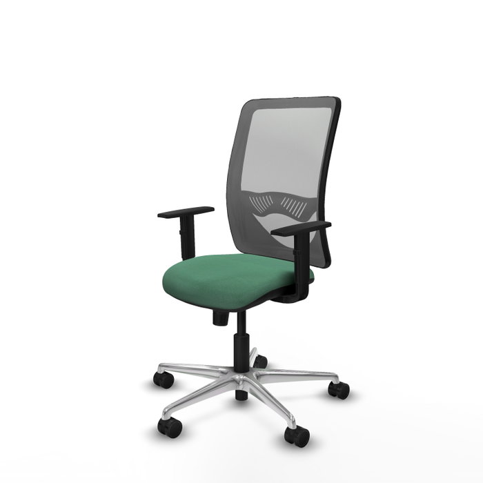 PIQUERAS Y CRESPO Silla de oficina Zulema con mecanismo Sincro, Verde esmeralda y Gris PIQUERAS Y CRESPO Silla de oficina Zulema con mecanismo Sincro, Verde esmeralda y Gris