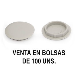 HERRAJES ALK Tapa Canela Ag.18Mm Gris (100U)