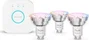 Philips Hue White and Color Ambiance Essential Starter Kit Juego de Iluminación Inalámbrico Bombilla LED Foco GU10 4.7W (3 Unidades)