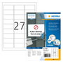 HERMA 10300 Etiquetas A4 Blancas 63,5x29,6 mm