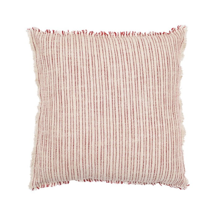 Cojín Rayas Beige-Rojo Viscosa / Lino 50 X 50 cm (Set de 2) Cojín Rayas Beige-Rojo Viscosa / Lino 50 X 50 cm (Set de 2)