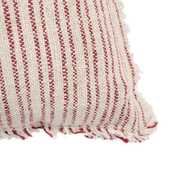 Cojín Rayas Beige-Rojo Viscosa / Lino 50 X 50 cm (Set de 2) Cojín Rayas Beige-Rojo Viscosa / Lino 50 X 50 cm (Set de 2)