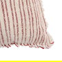Cojín Rayas Beige-Rojo Viscosa / Lino 50 X 50 cm (Set de 2)