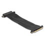 DeLOCK Riser Tarjeta Elevadora PCI Express x8 Macho a Ranura x8 con Cable de 30 cm, Negro, CE