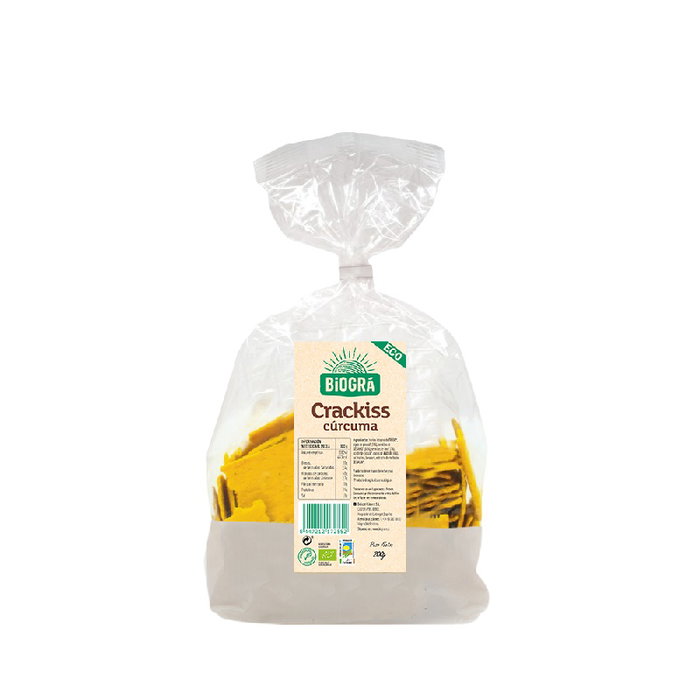 BIOGRA Crackiss Espelta Cúrcuma Pimienta 250 g Bio Vegan BIOGRA Crackiss Espelta Cúrcuma Pimienta 250 g Bio Vegan