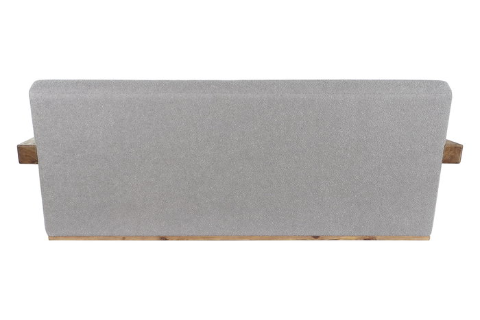 DKD Home Decor Sofá Gris Claro Natural 221 x 94 x 83 cm Boucle Poliester Madera Reciclada