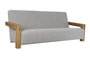 DKD Home Decor Sofá de Madera Reciclada y Poliéster en Gris Claro