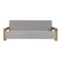 DKD Home Decor Sofá de Madera Reciclada y Poliéster en Gris Claro