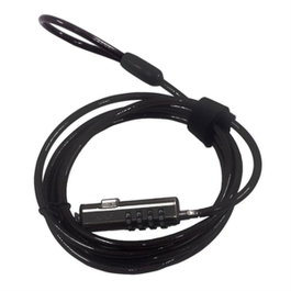 Ewent EW1238 Cable de Seguridad con Combinación Nano, 1.8 m, Negro