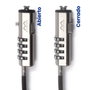 Ewent EW1238 Cable de Seguridad con Combinación Nano, 1.8 m, Negro