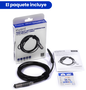 Ewent EW1238 Cable de Seguridad con Combinación Nano, 1.8 m, Negro