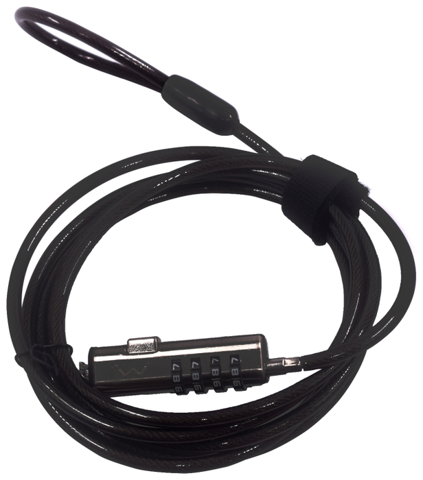 Ewent EW1238 Cable de Seguridad con Combinación Nano, 1.8 m, Negro
