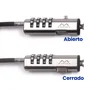 Ewent EW1238 Cable de Seguridad para Portátil con Combinación de 4 Dígitos y Candado de Acero, 1.8 Metros