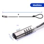 Ewent EW1238 Cable de Seguridad para Portátil con Combinación de 4 Dígitos y Candado de Acero, 1.8 Metros