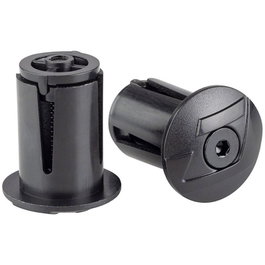 Jagwire Juego de tapones de manillar roscados negro – compatibles 18-23mm