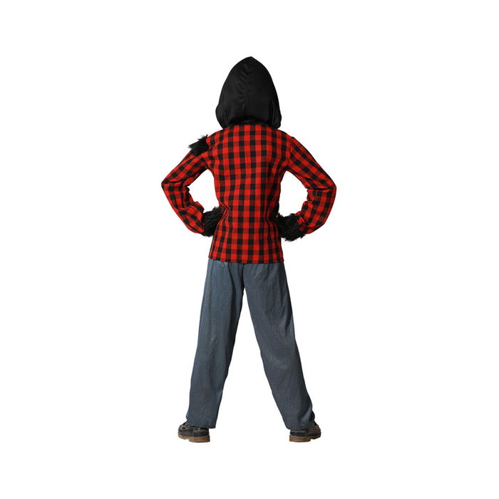 Disfraz de Hombre Lobo para Niño, Camiseta a Cuadros y Pantalón, 10-12 Años - Gris Disfraz de Hombre Lobo para Niño, Camiseta a Cuadros y Pantalón, 10-12 Años - Gris