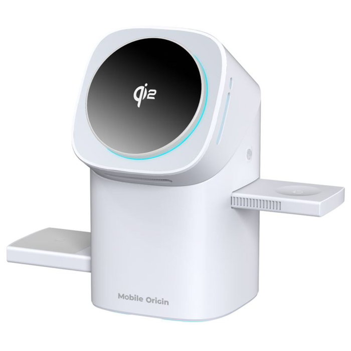 Mobile Origin 3in1 Wireless Qi2 Charging Station PW11 blanco