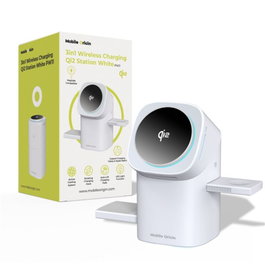 Mobile Origin 3in1 Wireless Qi2 Charging Station PW11 blanco