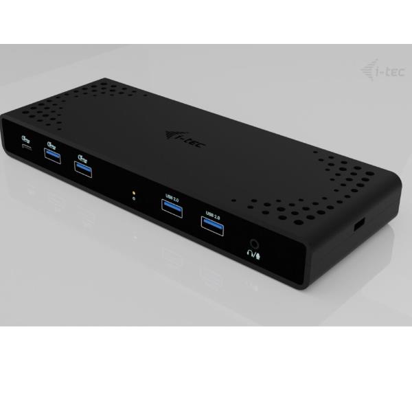 I-tec Universal Dual 4K Display Docking Station 2xDP 2xHDMI LAN Audio Power Delivery 85W