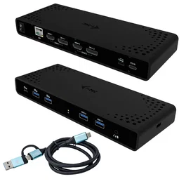 i-tec CADUA4KDOCKPDB Docking Station Universal USB-C Dual 4K 60Hz, 2x HDMI + 2x DisplayPort, LAN Gigabit, Power Delivery 85W, para Portátil Windows/macOS/Linux