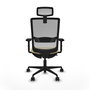 PIQUERAS Y CRESPO Silla de oficina Haches con mecanismo Sincro/Traslack, Crema y Gris