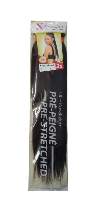 X-Pression Pre-Peigne 6 (1X2) Extensiones de cabello sintético X-Pression Pre-Peigne 6 (1X2) Extensiones de cabello sintético