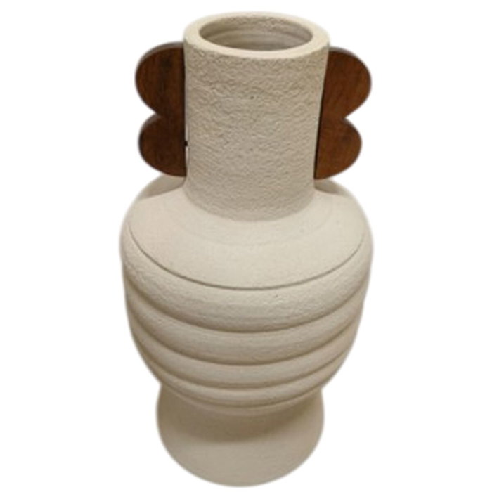 DKD Home Decor Jarrón de Terracota y Mango con Asas Crudo DKD Home Decor Jarrón de Terracota y Mango con Asas Crudo