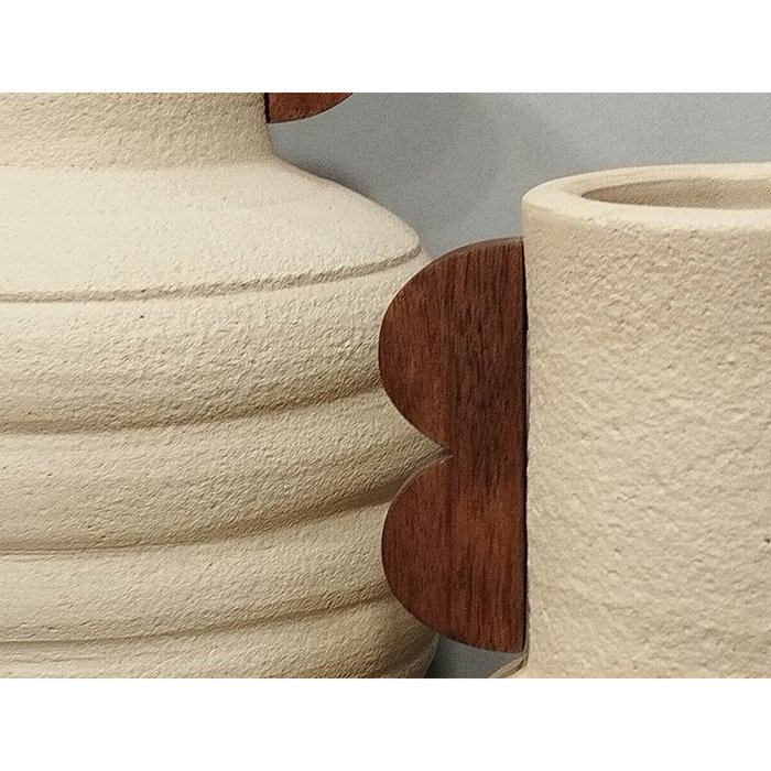 DKD Home Decor Jarrón de Terracota y Mango con Asas Crudo DKD Home Decor Jarrón de Terracota y Mango con Asas Crudo