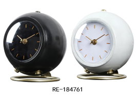 DKD Home Decor Reloj de Sobremesa de Hierro Dorado Surtido