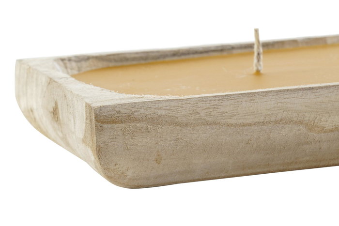 DKD Home Decor Vela Scandi Marron Mostaza 35 x 15 x 5 cm (3 Unidades)
