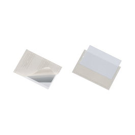 Durable Pocketfix Fundas Autoadhesivas Transparentes 90x57mm