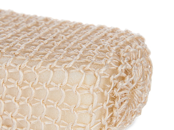 Berilo Esponja Normal Trenzada con Asa Natural Sisal y Espuma 14 x 6.5 x 9 cm (Set de 24)