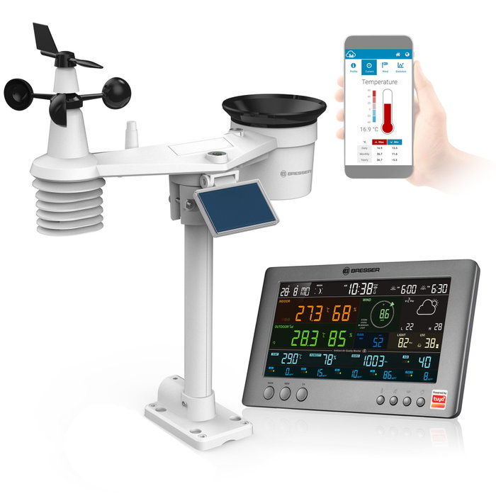 Bresser Smart Tuya Estación Meteorológica con Sensor 7 en 1 Bresser Smart Tuya Estación Meteorológica con Sensor 7 en 1