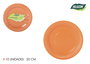 Algon Set 10 Platos Cartón Naranja Soja 21 cm x 21 cm x 1.5 cm (24 Unidades)
