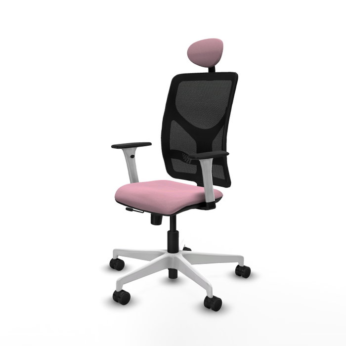 PIQUERAS Y CRESPO Silla de oficina Motilla Rosa con mecanismo Sincro/Traslack PIQUERAS Y CRESPO Silla de oficina Motilla Rosa con mecanismo Sincro/Traslack