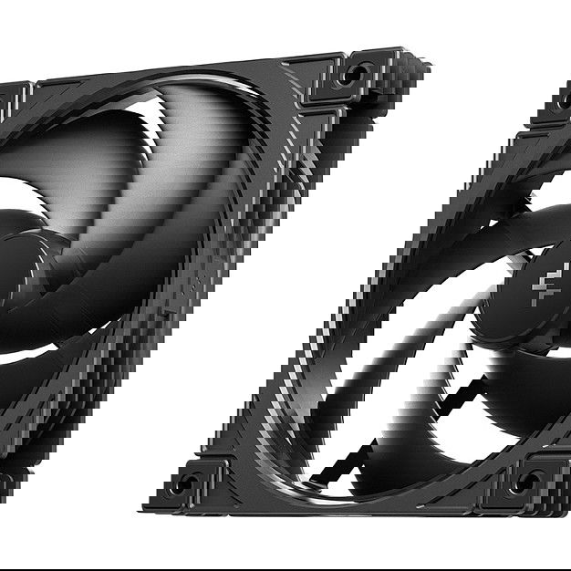 DeepCool FD12 V2 Ventilador para PC 120mm PWM Negro - Pack de 4 Unidades, 500-2500 RPM, 79.89 CFM, 4 Pines, Incluye Tornillos