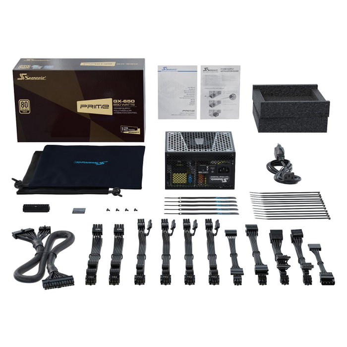 Sea Sonic Prime GX-650 650 W 80 PLUS Gold ATX Totalmente Modular Sea Sonic Prime GX-650 650 W 80 PLUS Gold ATX Totalmente Modular