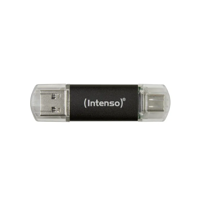 Intenso Pendrive Twist Line 128 GB USB Tipo-A/Tipo-C 3.2 Gen 1 Antracita, Aluminio, Tapa, Lectura 70 MB/s