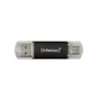 Intenso Pendrive Twist Line 128 GB USB Tipo-A/Tipo-C 3.2 Gen 1 Antracita, Aluminio, Tapa, Lectura 70 MB/s