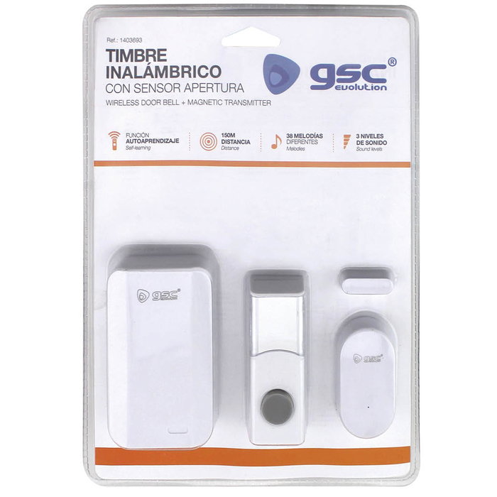 GSC Evolution Timbre Inalámbrico con Sensor de Apertura 150M