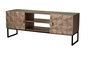 Giner y Colomer Mueble TV en Madera de Mango y Bronce Marrón, 140 cm