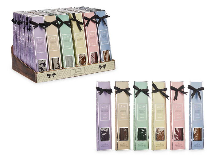 Acorde Pack de 30 Barritas de Incienso Surtido 6 Fragancias con Soporte - Aromas Frutos Silvestres, Cardamomo, Mandarina, Magnolia, Rosas (6.5x30.5x2.5 cm) (Set de 72) Acorde Pack de 30 Barritas de Incienso Surtido 6 Fragancias con Soporte - Aromas Frutos Silvestres, Cardamomo, Mandarina, Magnolia, Rosas (6.5x30.5x2.5 cm) (Set de 72)