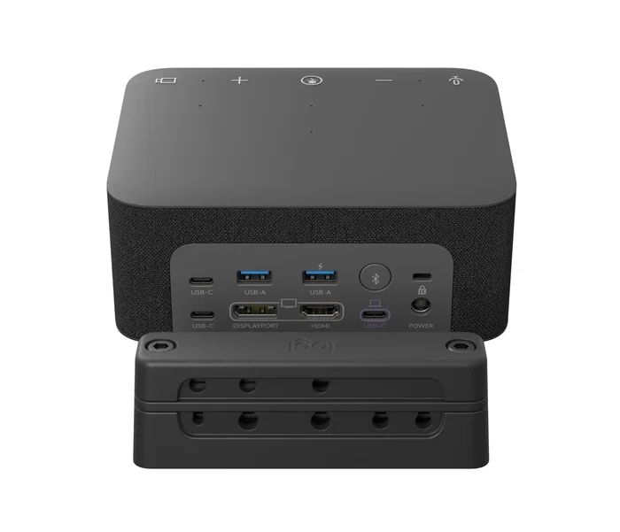 Logitech Sistema de Videoconferencia Personal Logi Dock Focus Room Kit 991-solicito código -000457 con Webcam Brio Ultra HD Pro, 4K Ultra HD, 90 fps, Zoom 5x, Grafito